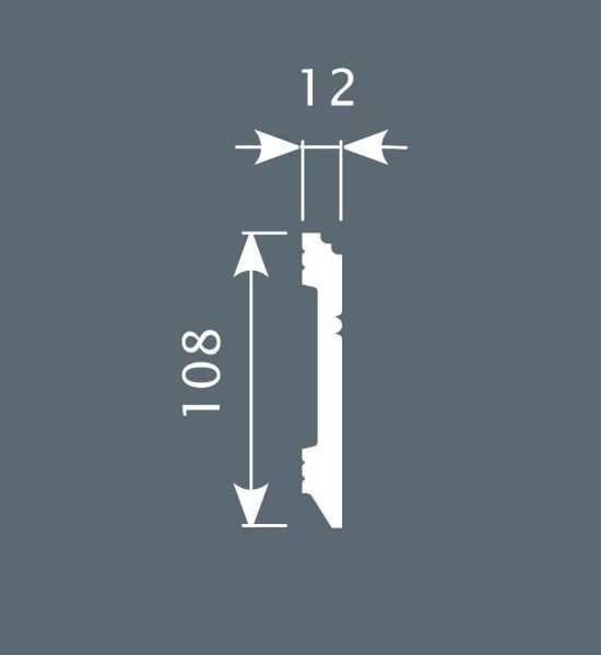 باخميس سكلو ديكور 108مم×12مم×2متر روسي P005