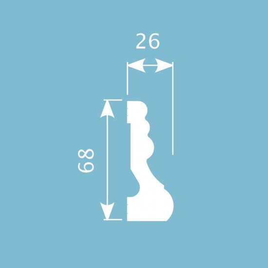 باخميس حزام ديكور 68مم×26مم×2متر روسي M043