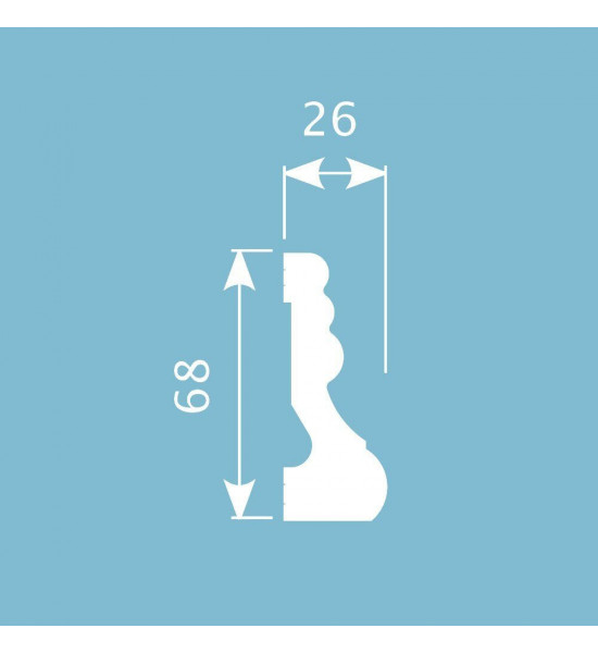 باخميس حزام ديكور 68مم×26مم×2متر روسي M043