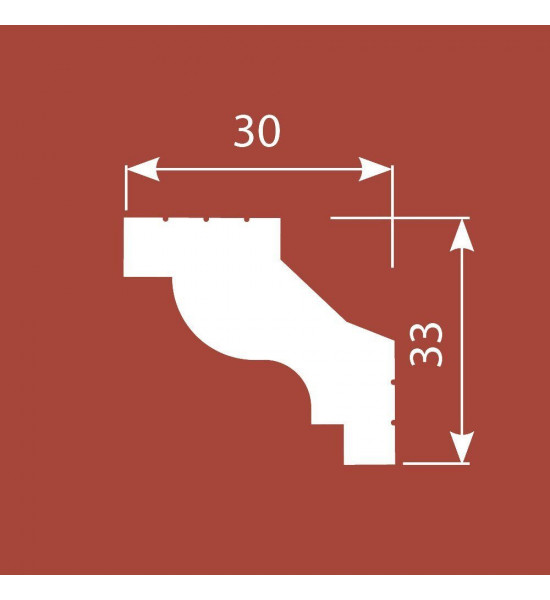 باخميس كورنيش ديكور 80مم×80مم×2متر روسي K027