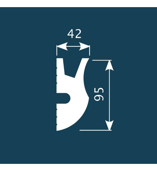 باخميس كورنيش ديكور لد 95مم×42مم×2متر روسي K026