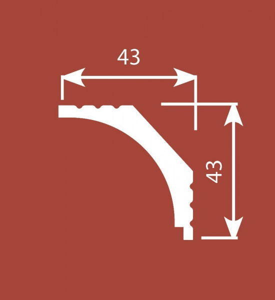 باخميس كورنيش ديكور 43مم×43مم×2متر روسي K016 باخميس كورنيش ديكور 43مم×43مم×2متر روسي K016