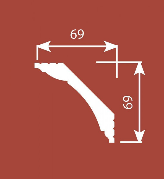 باخميس كورنيش ديكور 69مم×69مم×2متر روسي K014 باخميس كورنيش ديكور 69مم×69مم×2متر روسي K014