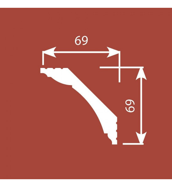 باخميس كورنيش ديكور 69مم×69مم×2متر روسي K014 باخميس كورنيش ديكور 69مم×69مم×2متر روسي K014