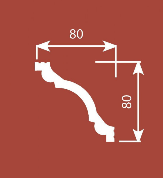 باخميس كورنيش ديكور 80مم×80مم×2متر روسي K012