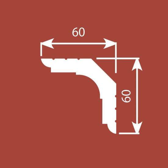باخميس كورنيش ديكور 60مم×60مم×2متر روسي K006 باخميس كورنيش ديكور 60مم×60مم×2متر روسي K006