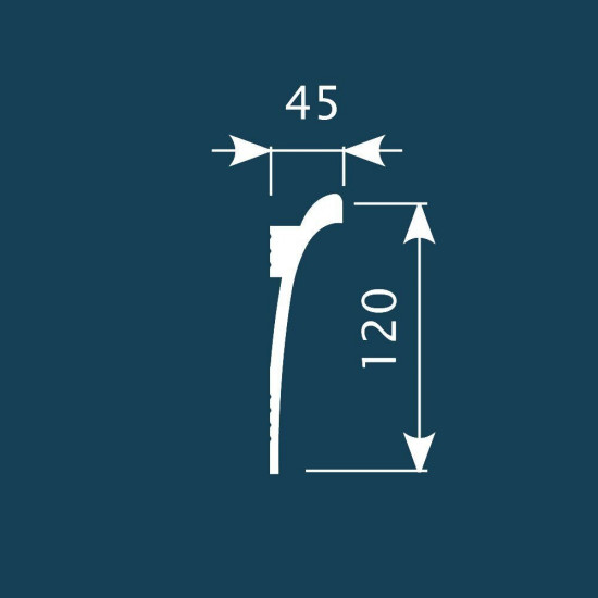 باخميس كورنيش ديكور لد روسي 2متر 12×4.5سم K003