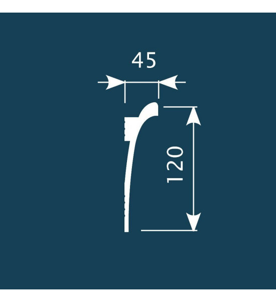 باخميس كورنيش ديكور لد روسي 2متر 12×4.5سم K003