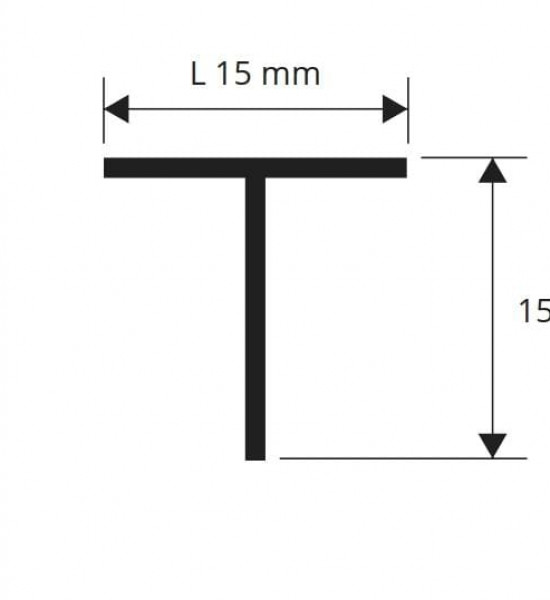 بروقرس زاوية اللمونيوم حرف تي 15ملي ×15مليTAA15151C