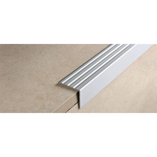 بروقرس زاوية المونيوم فضي لنهاية الدرج مخرم 25×10 PWKAA2510F