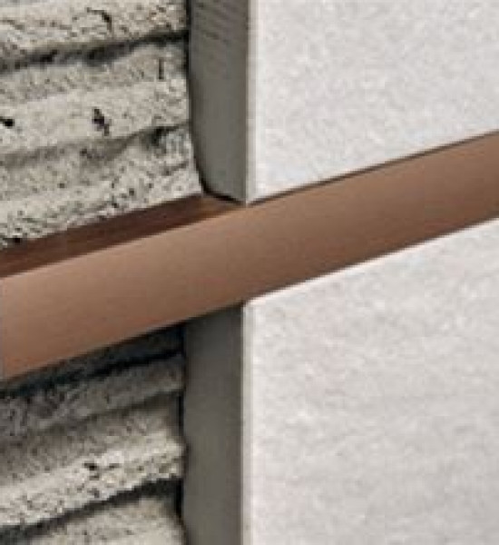 بروقرس زاوية فواصل سراميك جدارية 12ملي برونزي PLTPBR25