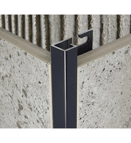 بروقرس زاوية سراميك المونيوم مربعة اسود مطفي PJQSNE125