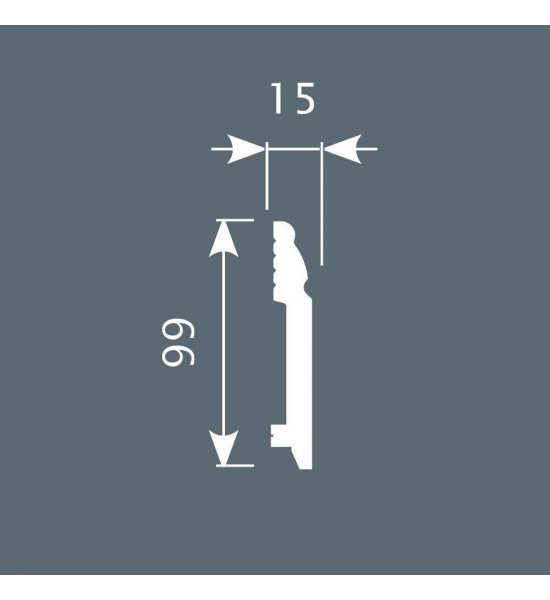 باخميس سكلو ديكور 99مم×15مم×2متر روسي P027