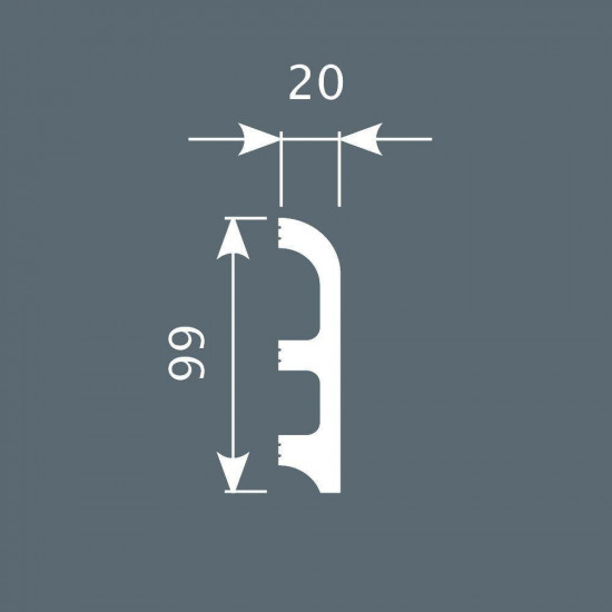 باخميس سكلو ديكور 99مم×20مم×2متر روسي P014