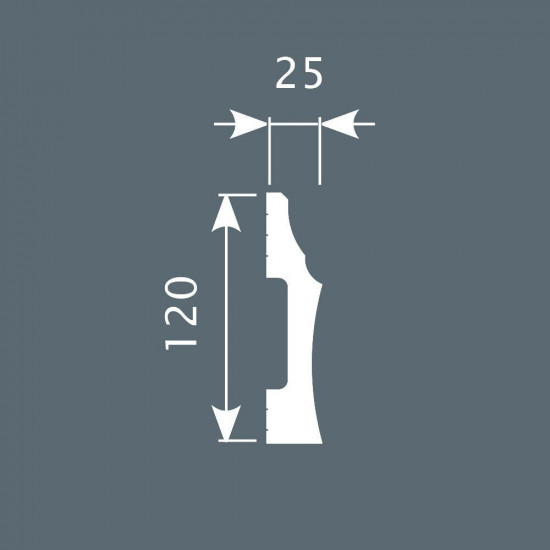 باخميس سكلو ديكور 120مم×25مم×2متر روسي P009 باخميس سكلو ديكور 120مم×25مم×2متر روسي P009