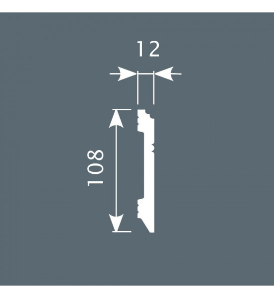 باخميس سكلو ديكور 108مم×12مم×2متر روسي P005