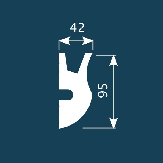 باخميس كورنيش ديكور لد 95مم×42مم×2متر روسي K026 باخميس كورنيش ديكور لد 95مم×42مم×2متر روسي K026