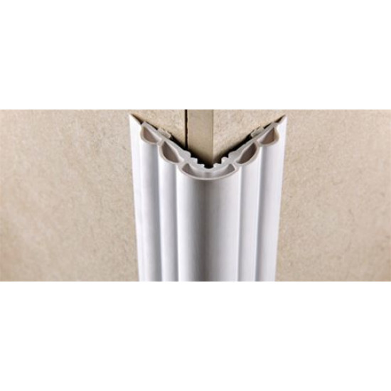 بروقرس زاوية بلاستيك ركنية مرنة مع الغراء 4×4 ابيض PFC0140A