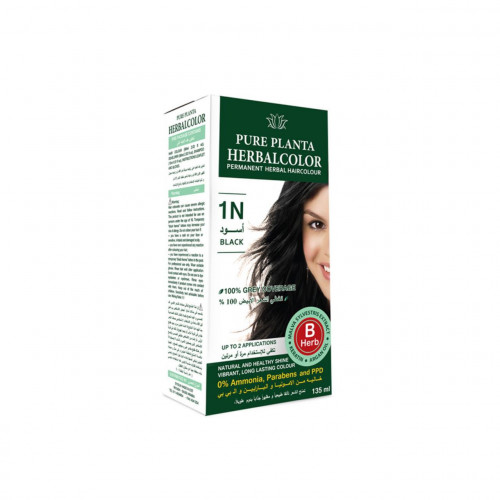 بيور بلانتا صبغة الشعر الدائمة من الأعشاب 1N أسود 135مل