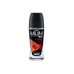 Mum Roll On Deodorant for Men - Black/Red, Classic - 75 ml