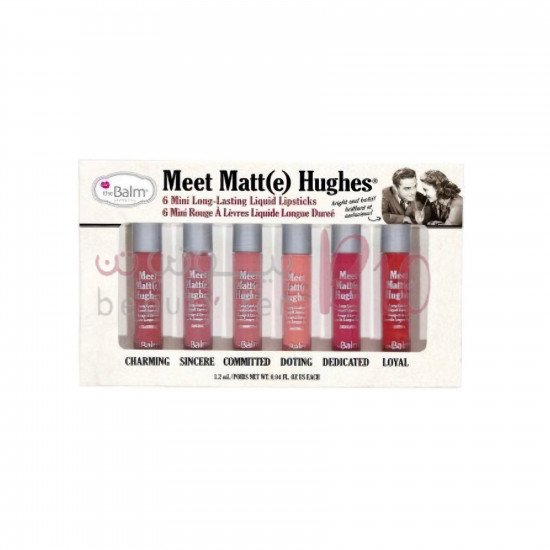 ‎مجموعة ميني سداسية من أحمر الشفاة السائل المطفي من ذا بالم