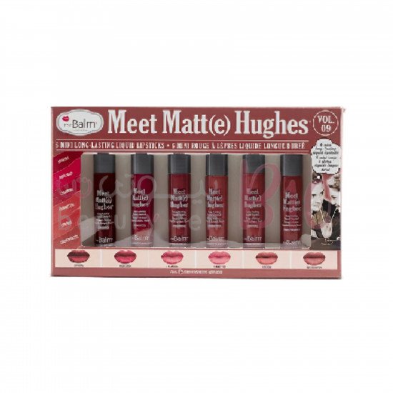 مجموعة 6 ميني احمر شفاه سائل ميت مات هيوز من ذا بالم - 09