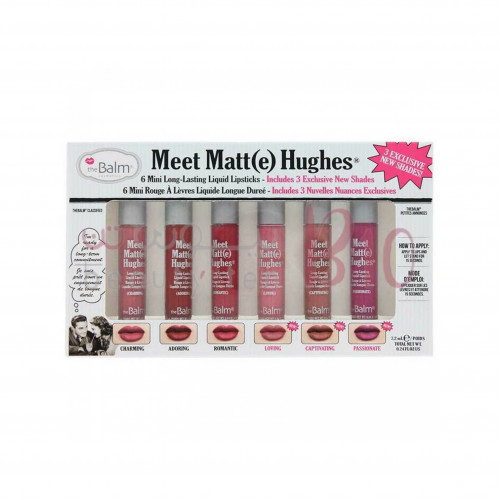 مجموعة 6 احمر شفاه سائل ميت مات هيوز من ذا بالم - Vol3