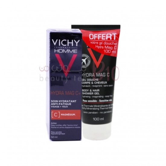 مرطب هيدرا ماج بالفيتامين سي للعيون والوجه 50مل مع شاور جل من هيدرا ماج 100 من فيشي مرطب هيدرا ماج بالفيتامين سي للعيون والوجه 50مل مع شاور جل من هيدرا ماج 100 من فيشي