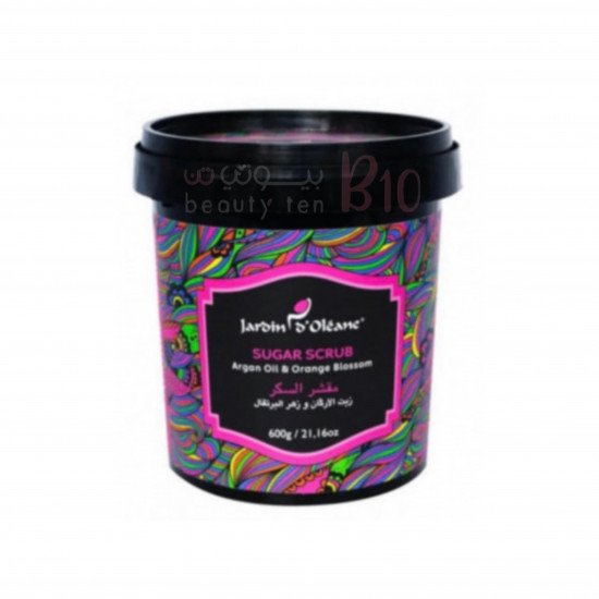 مقشر السكر بزيت الارغان وزهر البرتقال من جاردن اوليان - 600جرام مقشر السكر بزيت الارغان وزهر البرتقال من جاردن اوليان - 600جرام
