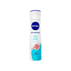 NIVEA Antiperspirant Spray for Women, Dry Fresh Antibacterial Protection, 150ml