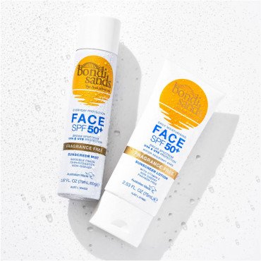 لوشن واقي الشمس من بوندي ساندز بدون رائحة عطرية SPF50+ - للوجه 75 مل
