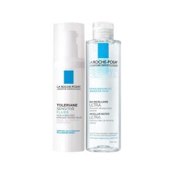 LA ROCHE POSAY TOLERIANE SENSITIVE FLUID + MICELLAR WATER ULTRA SET