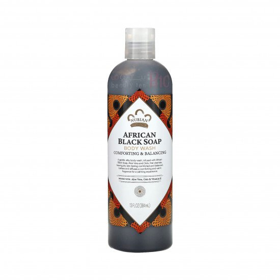 سائل استحمام الصابون الاسود الافريقي من نوبيان هيريتج - 384مل