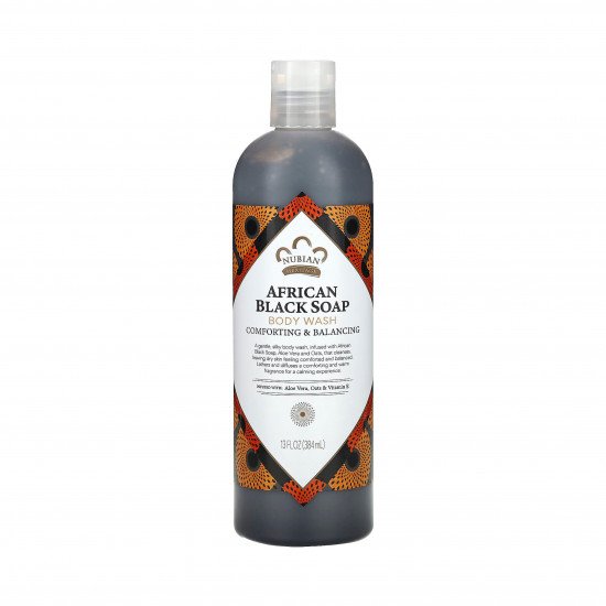 سائل استحمام الصابون الاسود الافريقي من نوبيان هيريتج - 384مل