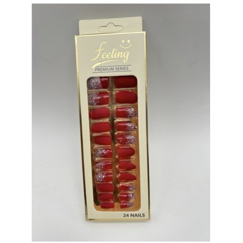 اظافر صناعية قليتر بلاصق ذاتي 24 ظفر (اللون الوردي الفاتح) 