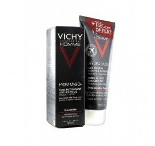 Homme Hydra Mag C+ Anti-Fatigue Hydrating Care 50ml + Hydra Mag C Shower Gel Body and Hair 100ml Free