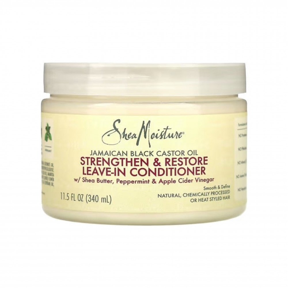 شيا مويستر بلسم بدون شطف لتقوية وترميم الشعر بزيت الخروع الأسود الجامايكي 340مل