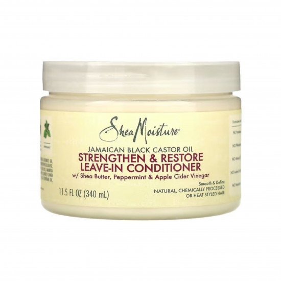 شيا مويستر بلسم بدون شطف لتقوية وترميم الشعر بزيت الخروع الأسود الجامايكي 340مل