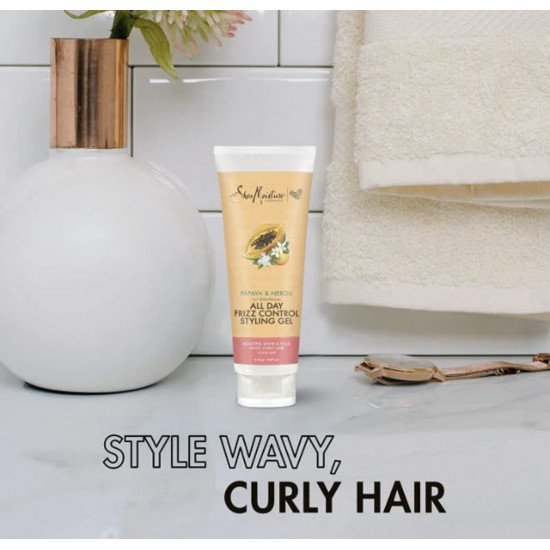 جل التصفيف لمكافحة تطاير الشعر، بالبابايا والنيرولي  من شيا مويستر - 237 مل