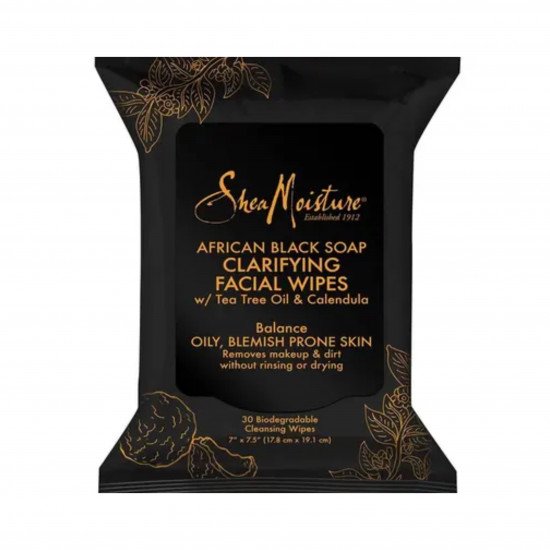 مناديل مبللة لتنقية الوجه بالصابون الأسود الأفريقي من شيا مويستر - 30 منديل مناديل مبللة لتنقية الوجه بالصابون الأسود الأفريقي من شيا مويستر - 30 منديل