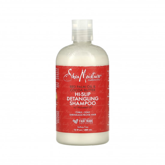 شامبو دهني الملمس لفك تشابك الشعر، بزيت النخيل الأحمر وزبدة جوز الهند من شيا مويستر - 384 مل شامبو دهني الملمس لفك تشابك الشعر، بزيت النخيل الأحمر وزبدة جوز الهند من شيا مويستر - 384 مل