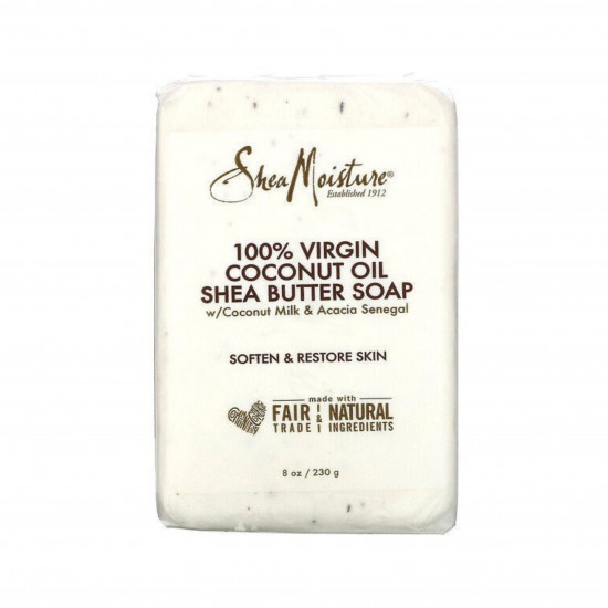 صابون زبدة الشيا وزيت جوز الهند البكر 100% من شيا مويستر - 230 جم