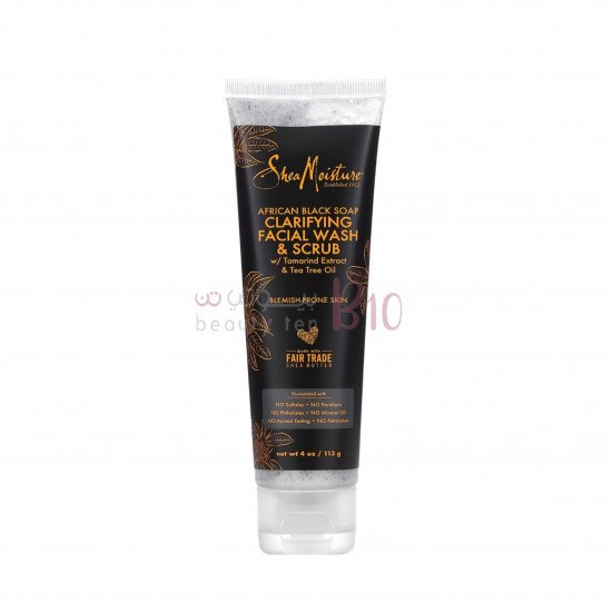 غسول وصنفرة تنقية الوجه صابون اسود افريقي من شيا ويستر - 113 جم