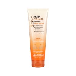 2chic, Extra Volume Shampoo, For Fine &amp; Weak Hair, Papaya &amp; Mandarin Butter, Giovanni-250ml