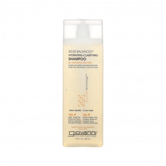 شامبو 50:50 المرطب والمنقي للشعر من جيوفاني - 250مل شامبو 50:50 المرطب والمنقي للشعر من جيوفاني - 250مل