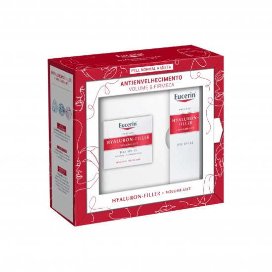 مجموعة هيالورون فيلر فوليوم ليفت للبشرة العادية الى المختلطة من يوسرين ، كريم يومي 50مل + كريم العين 15 مل