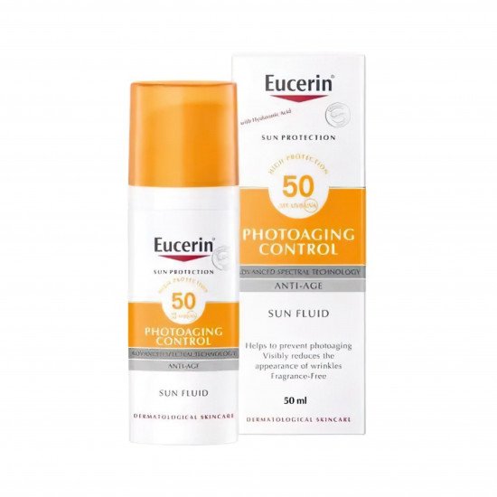 يوسرين واقي شمس سائل بعامل حماية 50 ضد التشيخ الضوئي 50مل