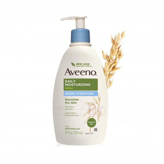 لوشن يومي مرطب الترطيب الشفاف، خالٍ من العطر من افينو - 350 مل