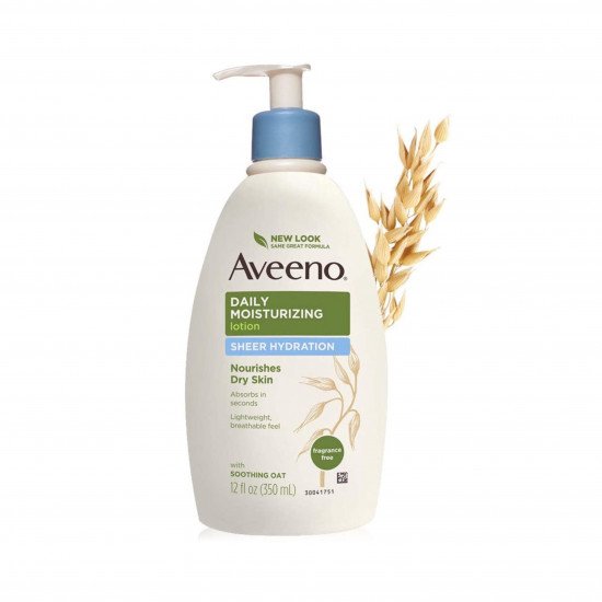 لوشن يومي مرطب الترطيب الشفاف، خالٍ من العطر من افينو - 350 مل