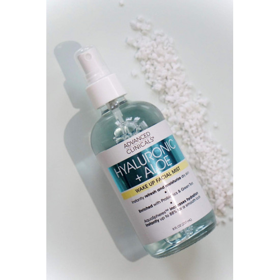 بخاخ رذاذ الوجه هيالورونيك + الصبار من ادفانس كلينيكلز 237 مل بخاخ رذاذ الوجه هيالورونيك + الصبار من ادفانس كلينيكلز 237 مل